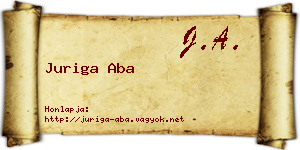 Juriga Aba névjegykártya